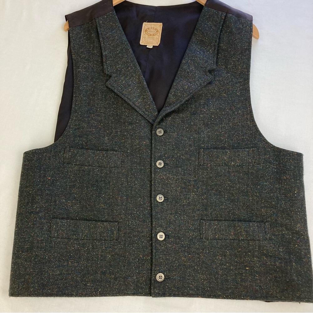 Vintage Wah Maker Frontier Vest Wool Western 4 Pocket Size XXL